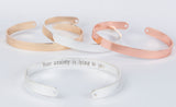 Your Anxiety Is Lying To You Bracelet, Engraved Secret Message
