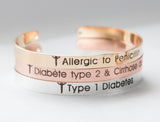 Stylish Medical Alert Bracelet Medical ID Diabetes Allergy Bracelet
