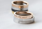 Couple Rings Personalized Couple Gift, Rose Gold Promise Ring, Purity