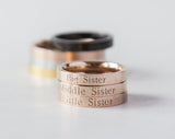 Lil Sis Big Sis Ring Personalized Sister Gift, Rose Gold Little Big