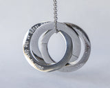 Personalized Scripture Rings Necklace, Custom Christian Steel Russian