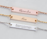 Mama bear necklace, mama and bear cub necklace, hand stamped bar