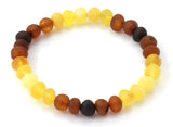 Raw Baltic Amber Stretch Bracelet for Adults