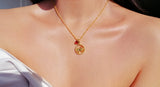 18K Zodiac Sign and Birthstone Necklace