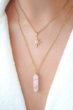 18K Double Ended Natural Healing Crystals Hand Wired Necklace