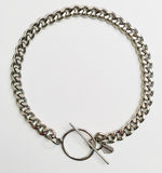 Curb Chain Choker Necklace in Gold or Silver