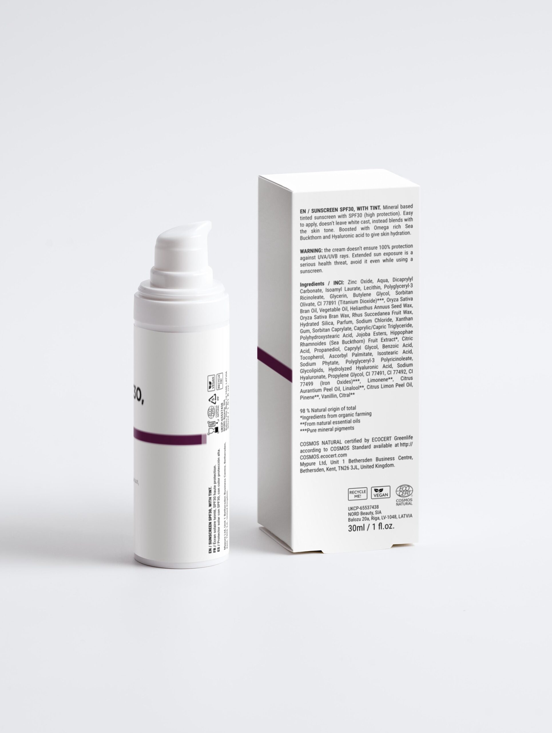Sunscreen SPF30, with tint - Image 2