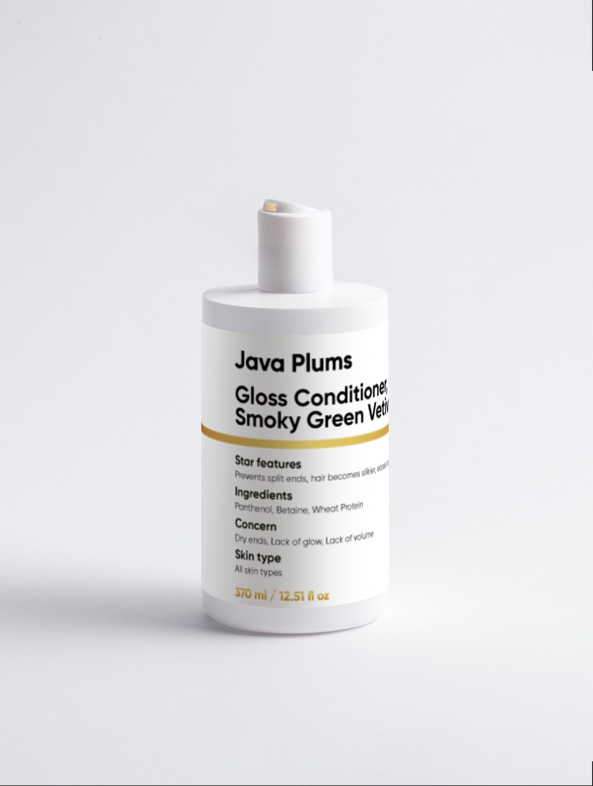 Gloss Conditioner with Smoky Green Vetiver for smooth, shiny, and soft hair with a luxurious fragrance.