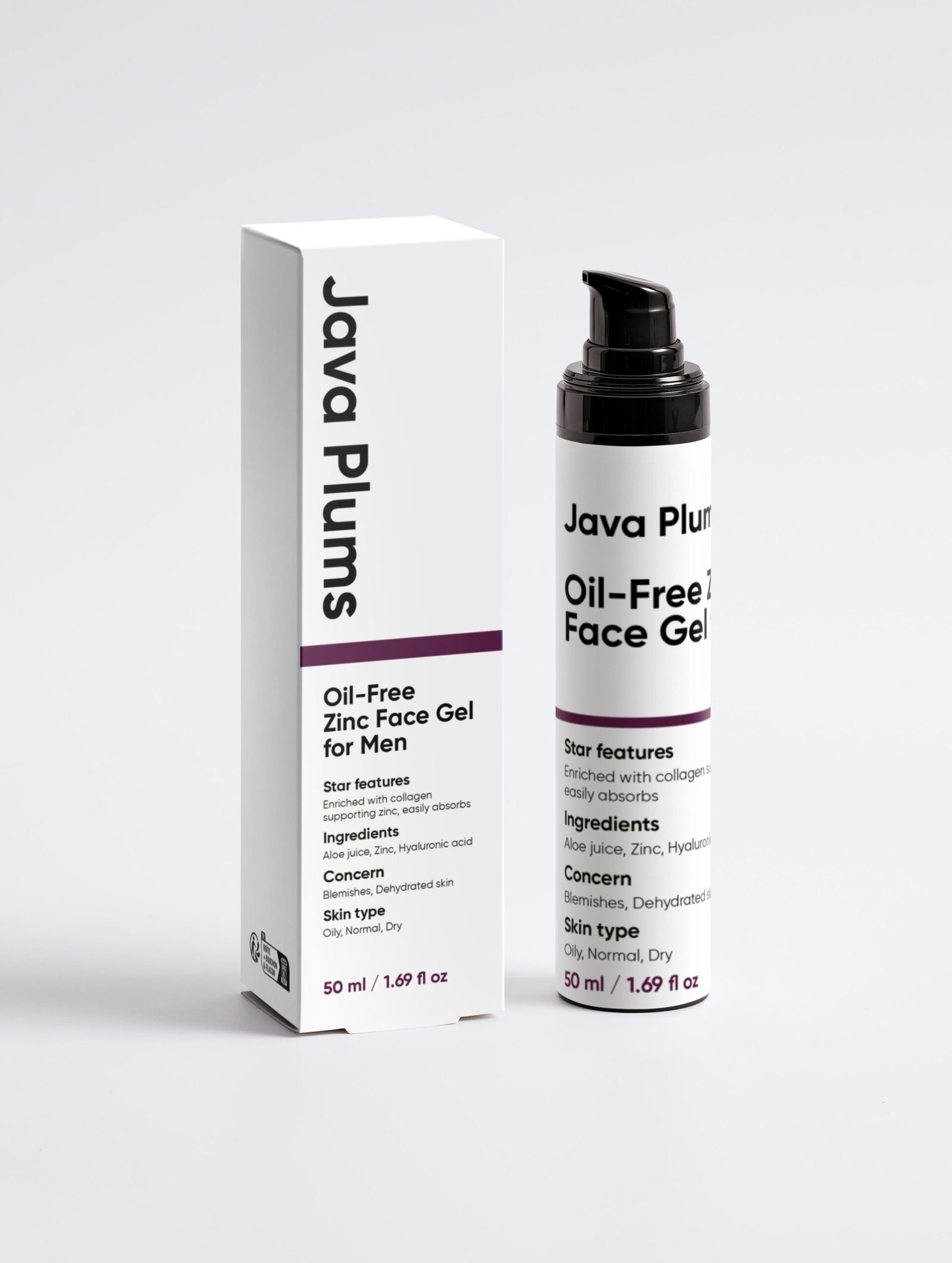 Javaplommon Oil-Free Zinc Face Gel for Men, 50 ml / 1.69 fl oz - Bild 7